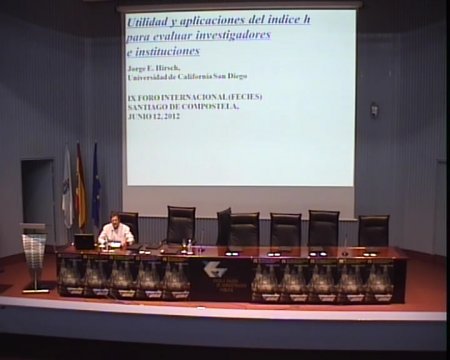 Utilidade e aplicaci&oacute;ns do &iacute;ndice H para avaliar investigadores e instituci&oacute;ns  - IX Foro Internacional sobre evaluación de la calidad de la investigación y de la educación superior (FECIES)